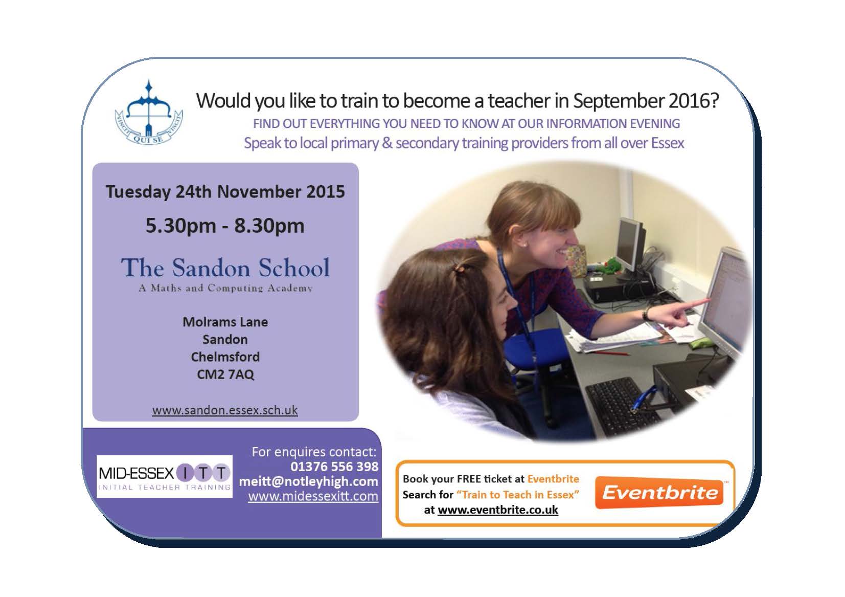 Train to Teach 24th Nov SANDON