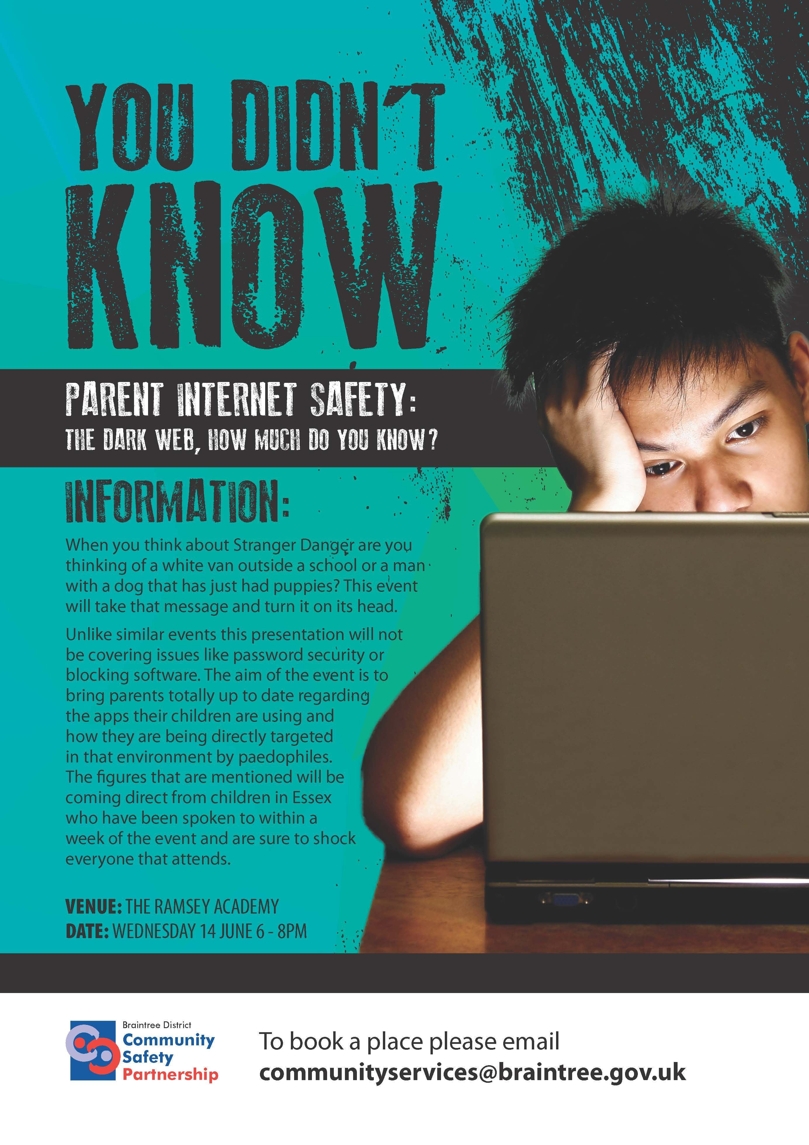 Social Media and Internet Safety Parents Workshop Wednesday 14 June 6pm - 8pm