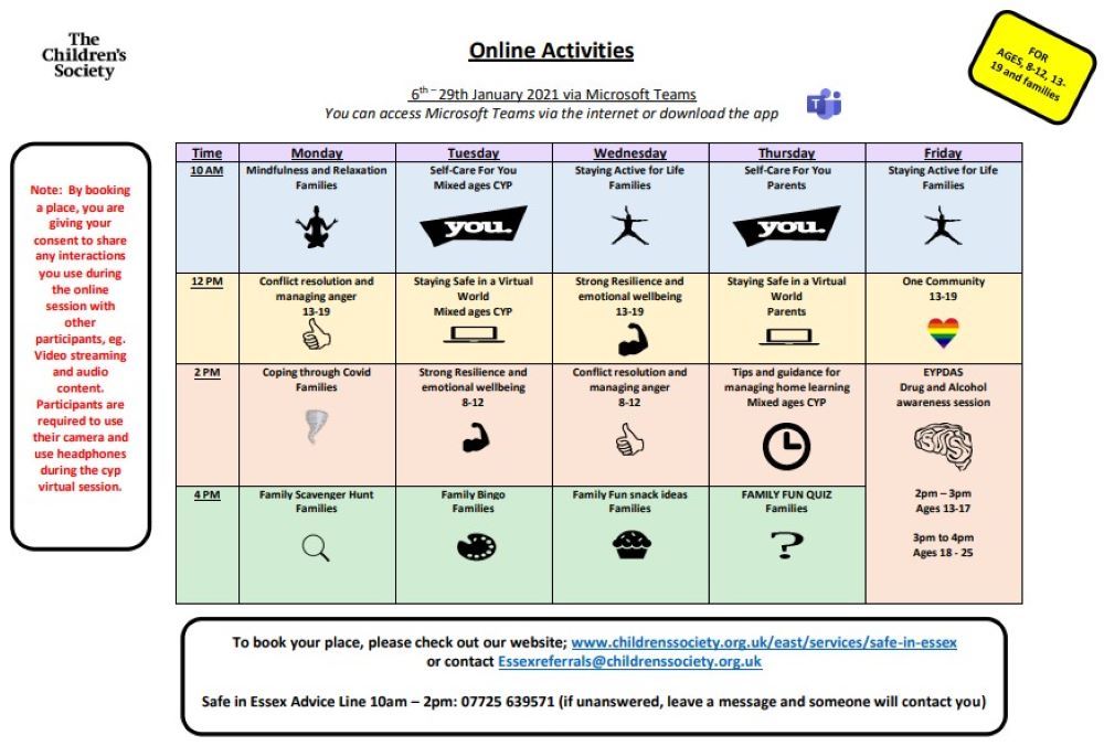 Stay Safe: The Children's Society Online Activities