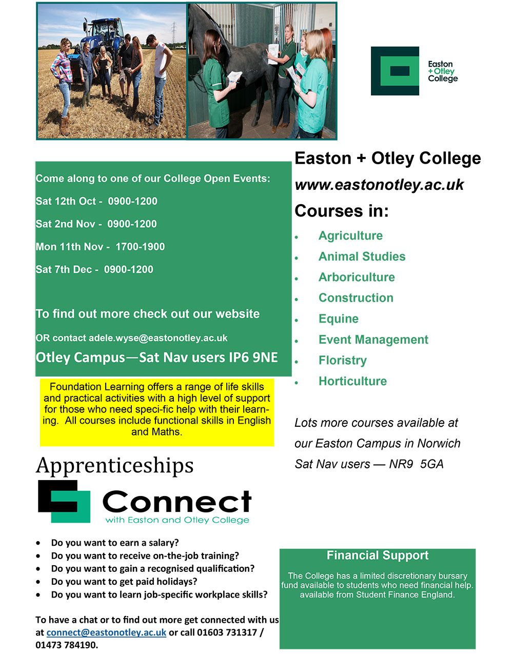 Otley College Open Days