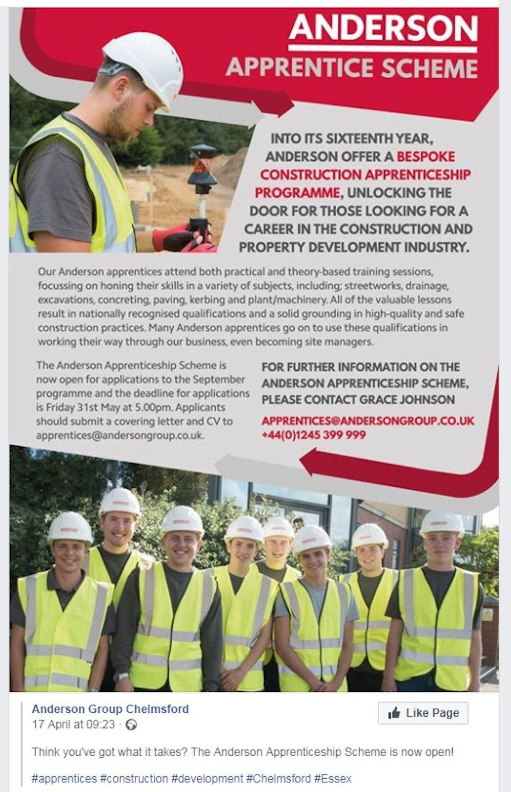 Construction Apprenticeship Scheme