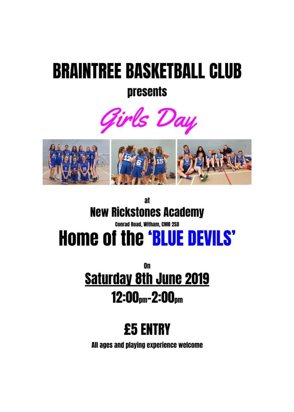 Braintree Basketball Girls Day