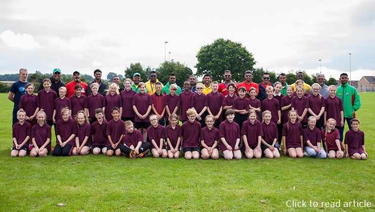 Suriname Cricket Stars visit Ramsey Year 7 students