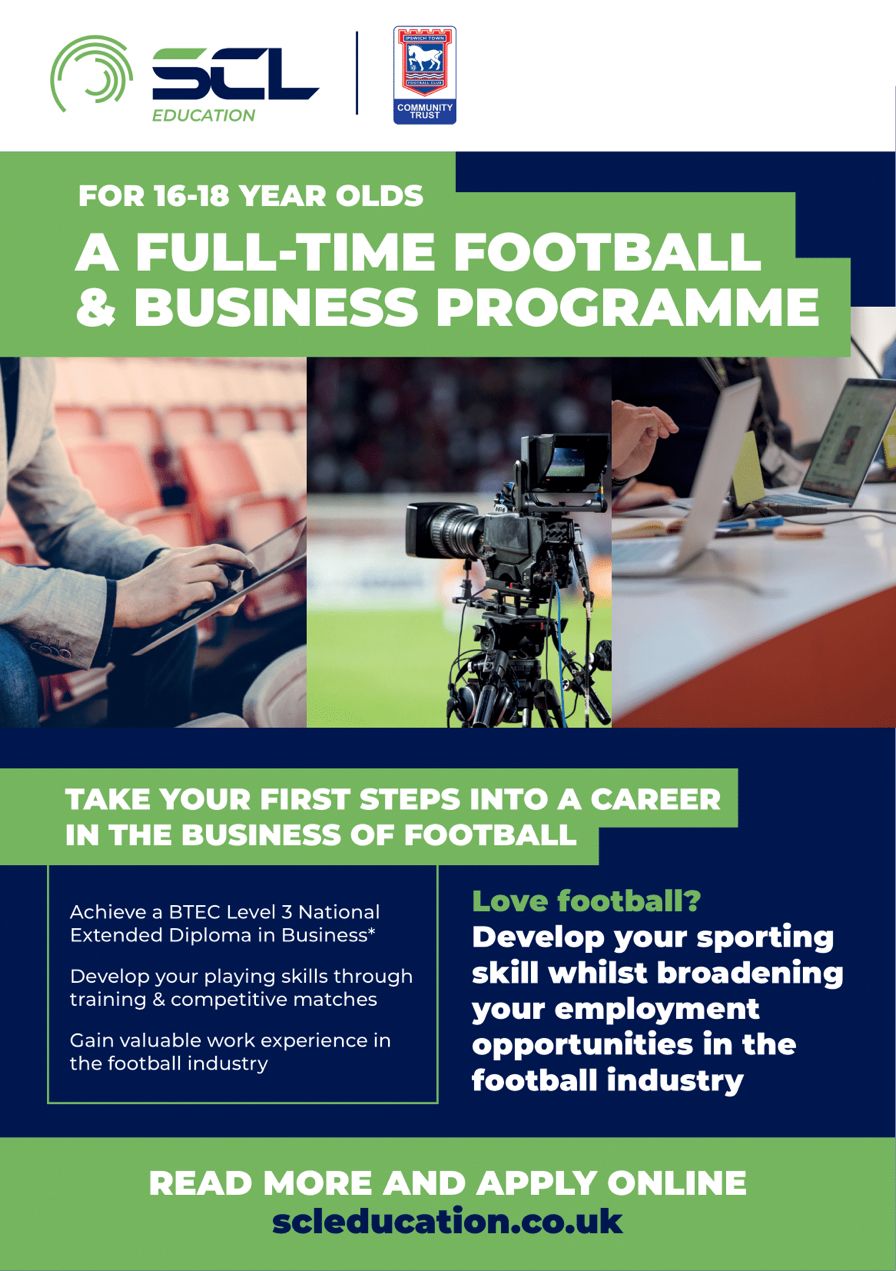 Ipswich Town Football/Business  new Post-16 BTEC Course